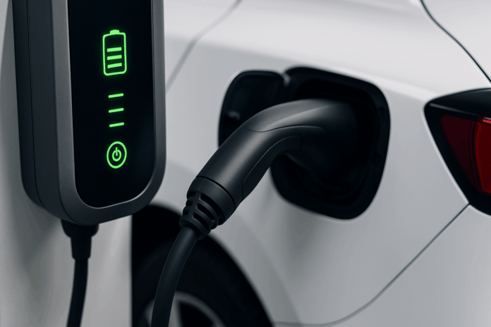 ev charger installation mississauga electric vehicle being charged