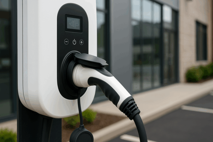 ev charger installation oakville ev charger plugged in