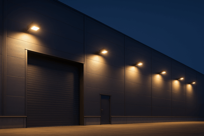 industrial lighting row row of industrial outdoor lighting