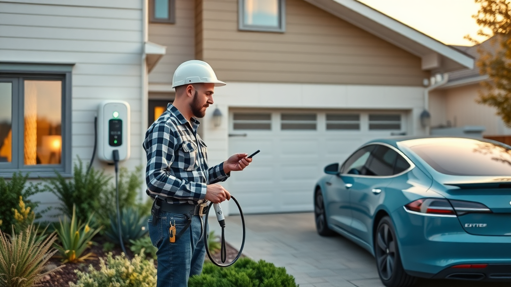 East Credit electrician with EV charger East Credit electrician with EV charger