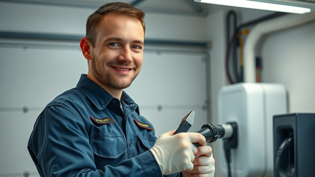 electircan in Churchill Meadows working on EV charger Electrician in Churchill Meadows working on EV charger