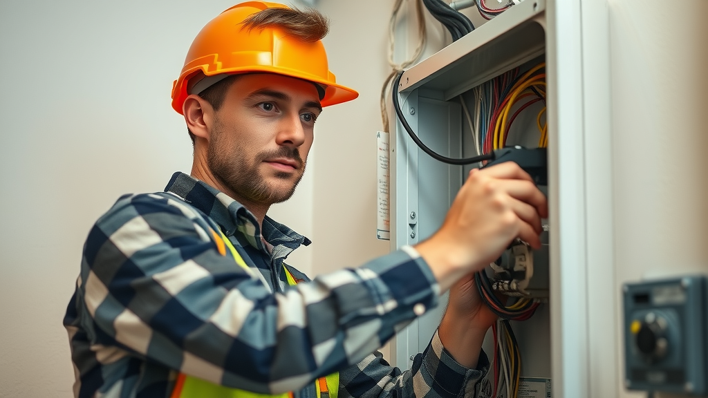 step-by-step electrical panel upgrade in Oakville—electrician installing modern panel safely Installation of electrical panel in Oakville