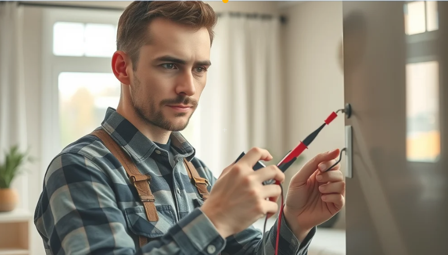 Electrician The Kingsway electrician in The Kingsway neighbourhood of Etobicoke on a job site