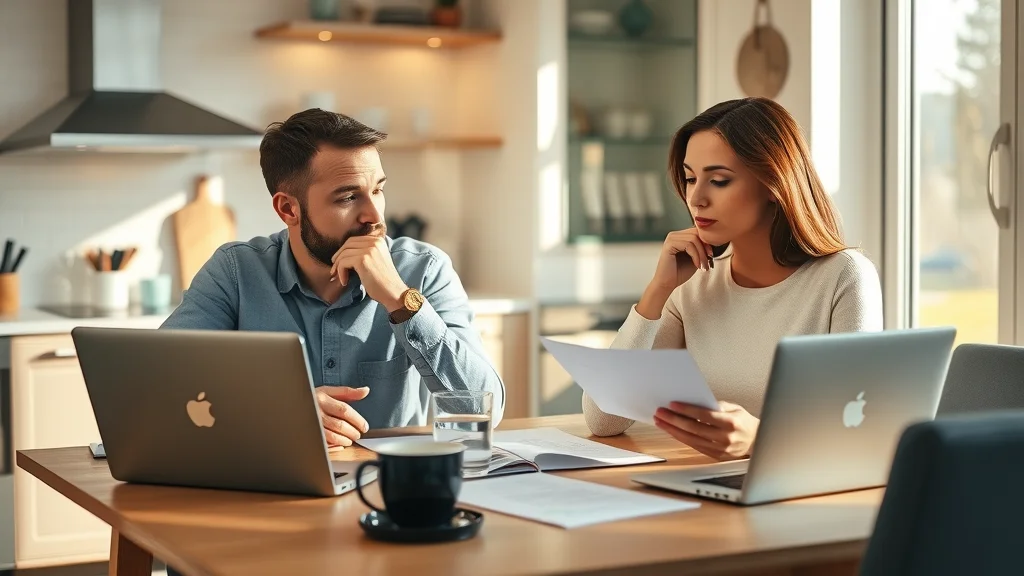 Mississauga homeowners comparing electrician price quotes for residential electrical services and renovations at their kitchen table