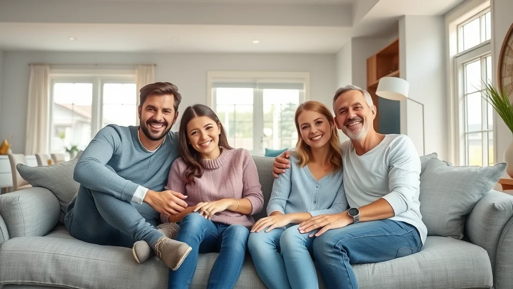 Relaxed Mississauga family enjoying safe, comfortable, renovated home lighting after hiring the best residential electrician