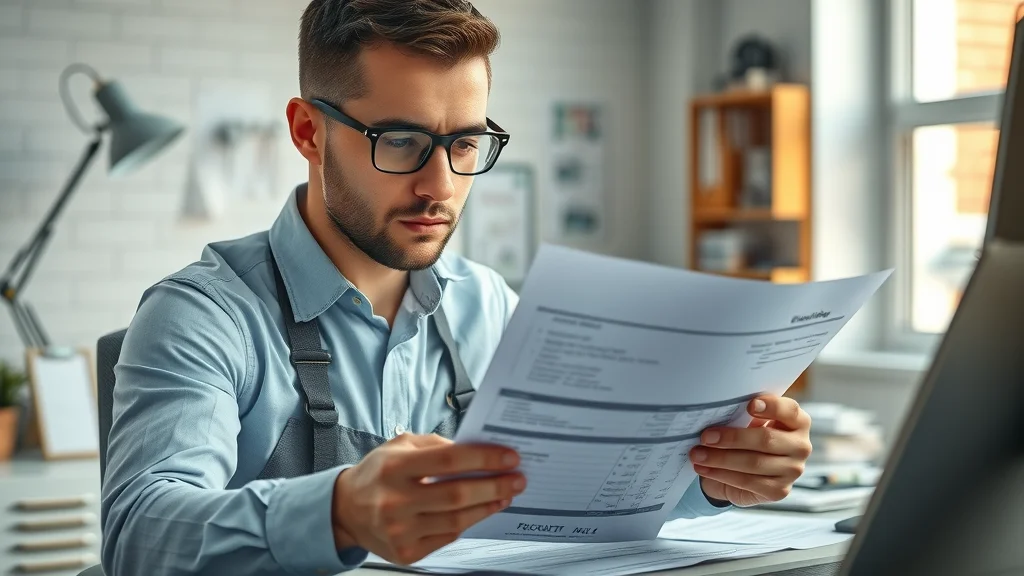 itemized bill for affordable electrician in mississauga at organized desk, photo showing bill details and electric blueprints