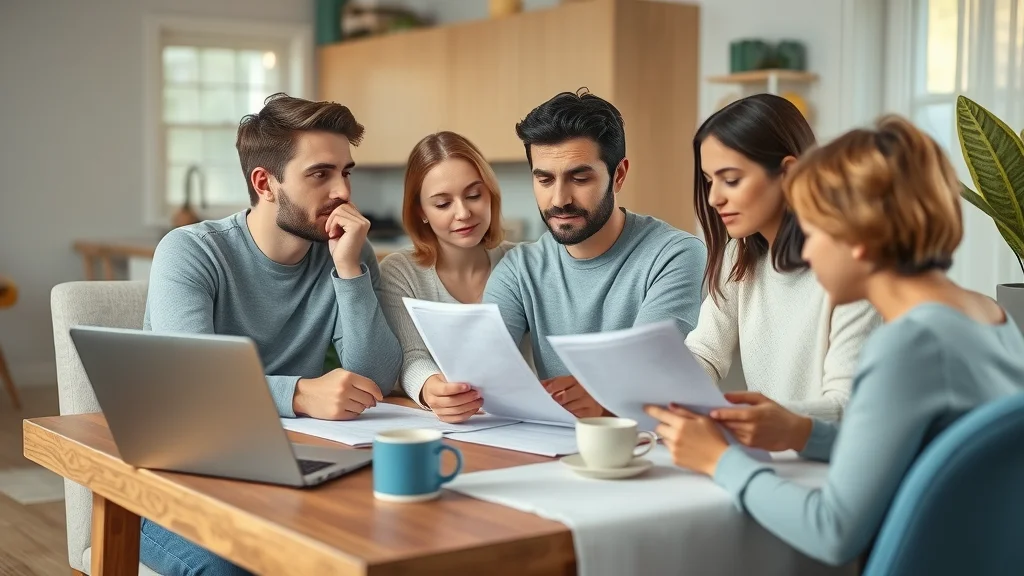 Modern family in Mississauga discussing house insurance options with knob and tube wiring