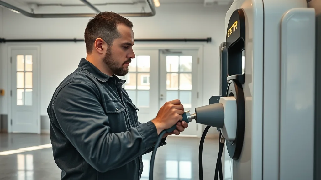 Licensed electrician Oakville installing an EV charger in a modern garage