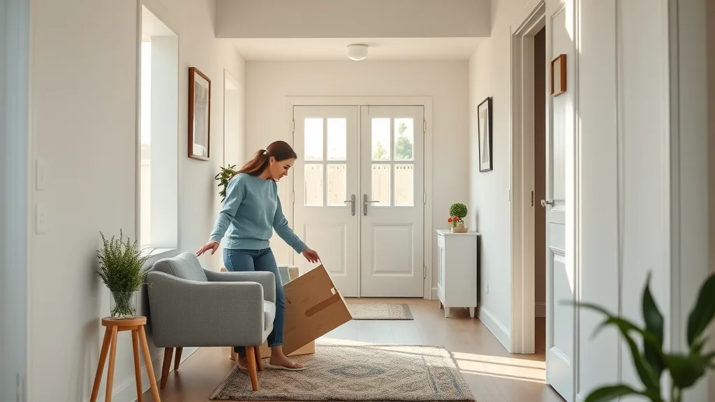 Homeowner clearing hallway for electrical panel inspection in Etobicoke