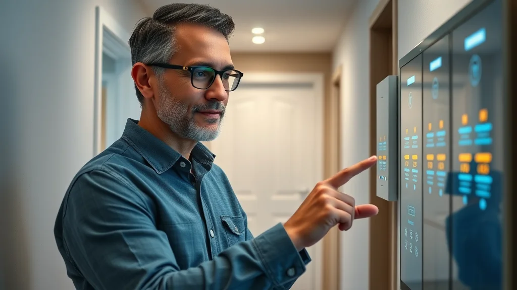 Homeowner interacting with digital smart electrical panel in Burlington