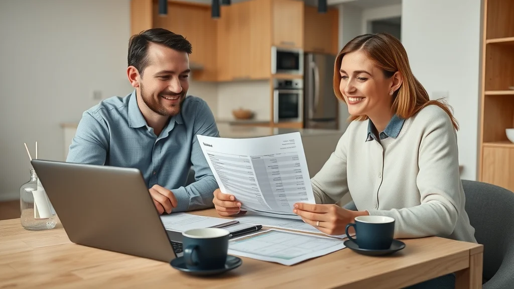 Couple reviewing electrical renovation estimate Burlington