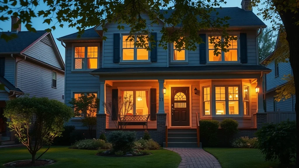 Cozy Oakville family home at dusk—windows glowing, symbolizing electrical safety, after aluminum wiring repair Oakville.