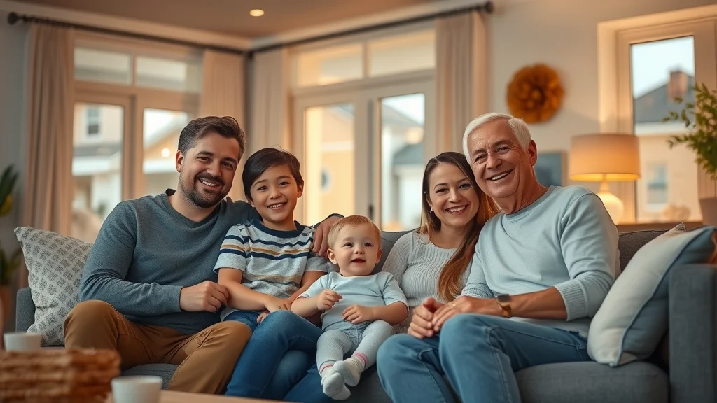 Electrical issues Mississauga home: Family enjoying safe, well-lit living room