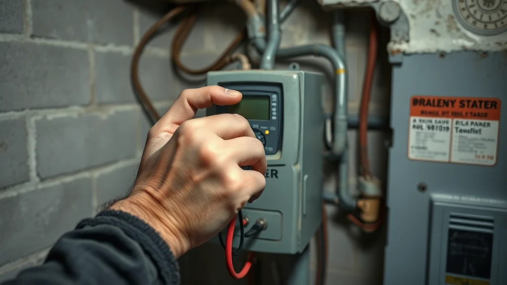 Hands with multimeter testing circuit breaker in Etobicoke for recurring breaker keeps tripping issue