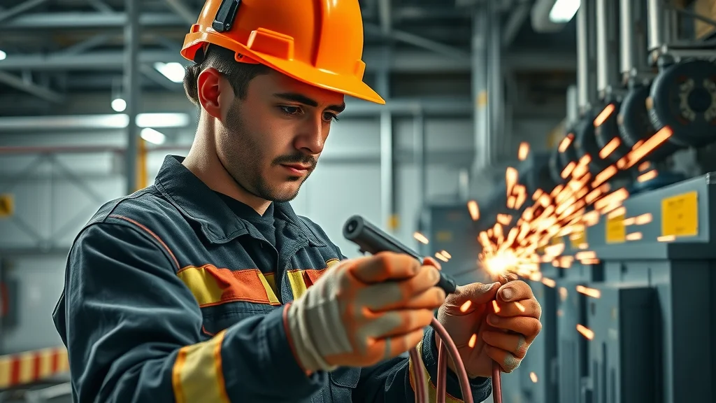 Industrial electrician Burlington installing high-voltage electrical systems safely