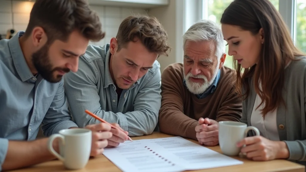Homeowners reviewing safety & inspection checklist in Mississauga kitchen