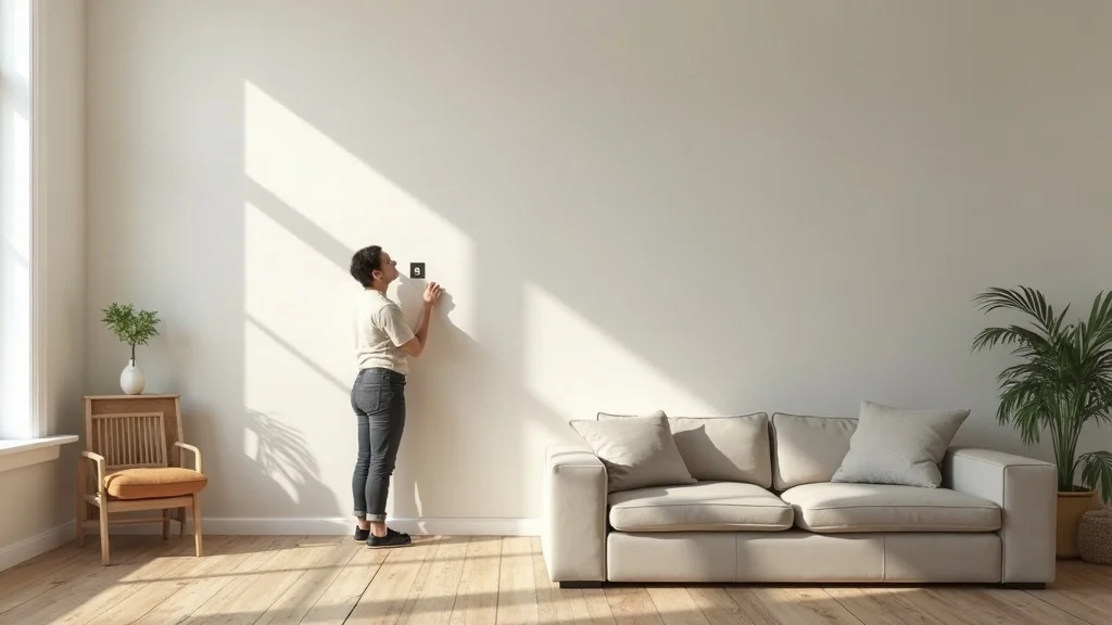 Preparing Burlington home interior for outlet installation, clean space with moved furniture