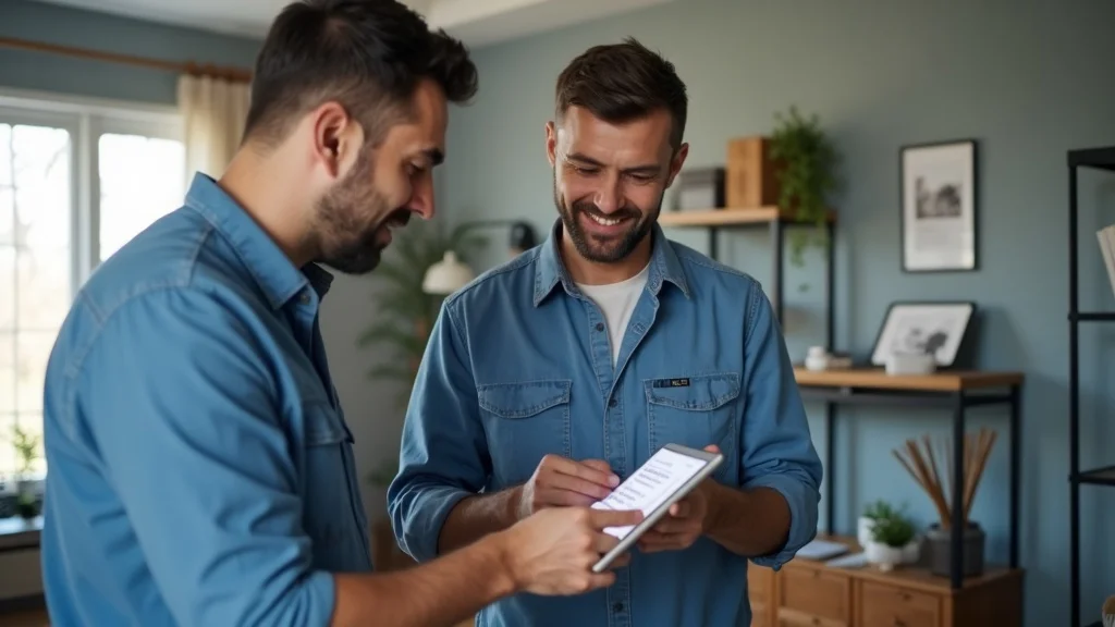 Professional Mississauga electrician consulting with homeowner about electrical upgrades to reduce monthly energy bills.