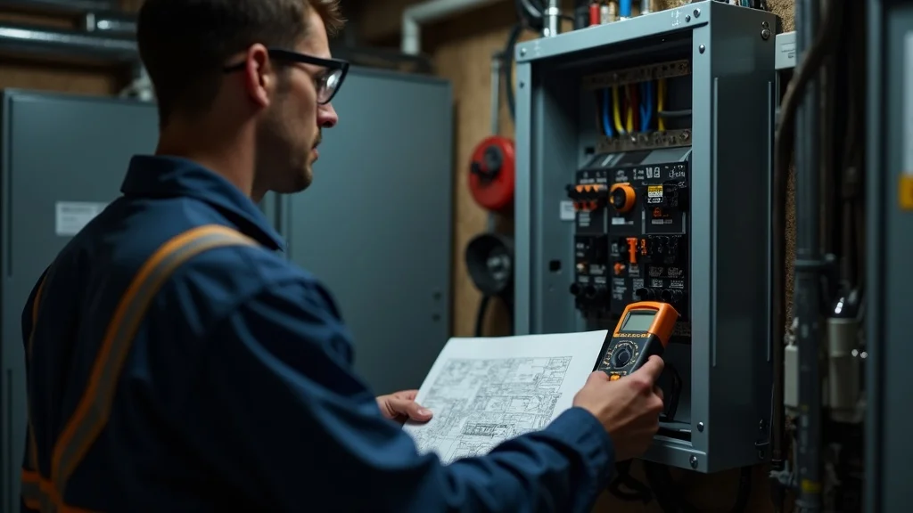 Professional licensed electrician inspecting a home electrical panel for EV charger installation Etobicoke